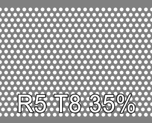 Reikälevy RST (AISI304) 0.8x1000x2000mm R5 T8 35%