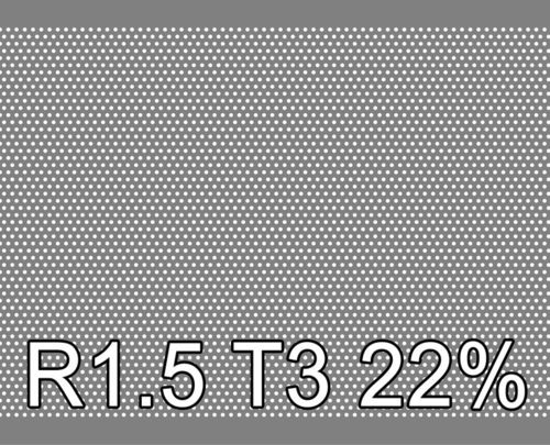 Reikälevy RST (AISI304) 1.5x1000x2000mm R1.5 T3 23%