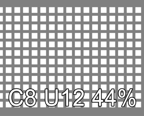 Neliöreikälevy Sinkitty (Zn) 1.5x1000x2000mm C8 U12 44%