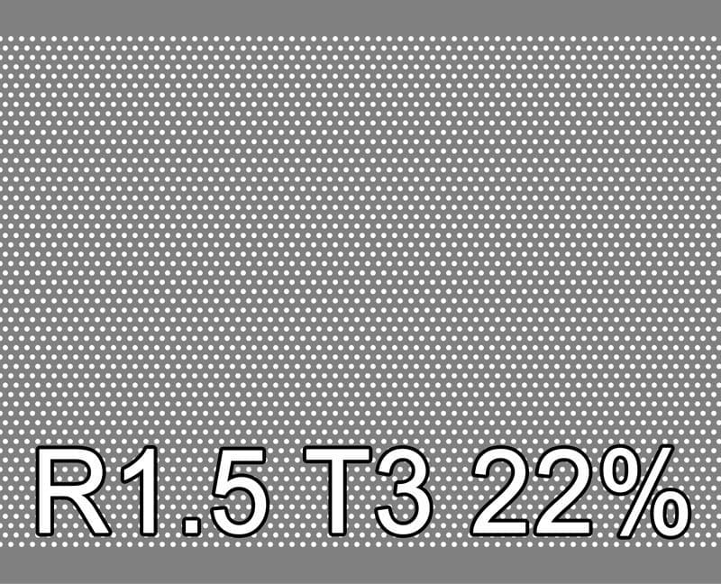 Reikälevyt RST 1.5x1000x2000mm R1.5 T3 22.5%