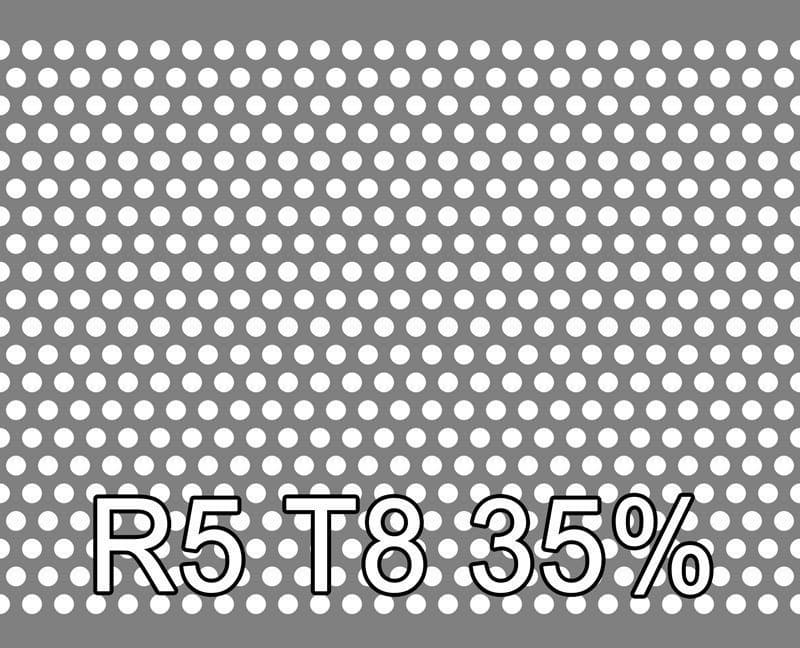 Reikälevyt Teräs 2x1000x2000mm R5 T8 35.1%