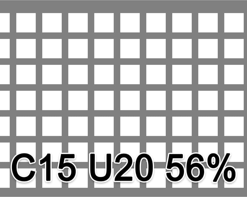 Reikälevyt RST 2x1000x2000mm C15 U20 56.25%