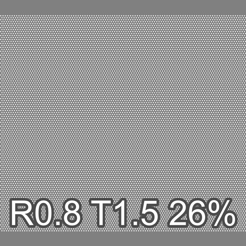 Reikälevyt RST 0.5x1000x2000mm R0.8 T1.5 25.8%