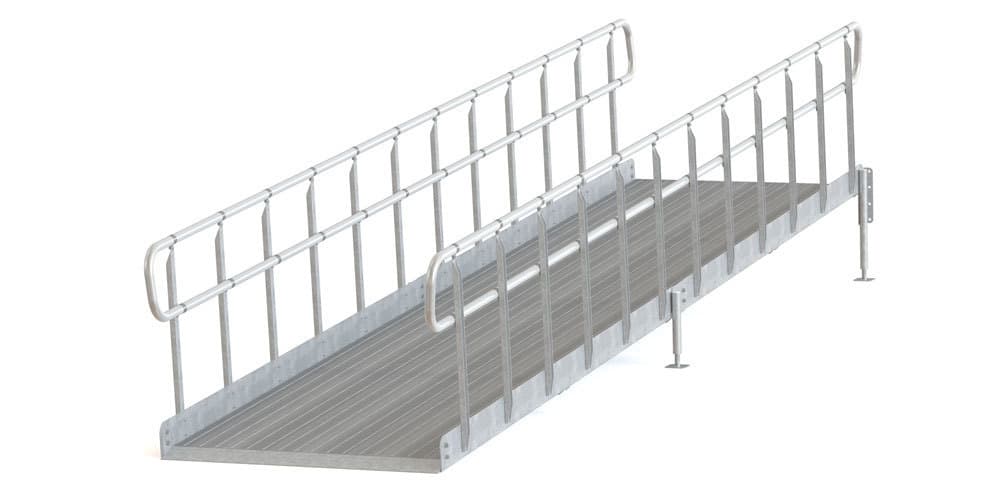 Luiskat Kuumasinkitty 1300x6000mm RST kaide molemmin puolin