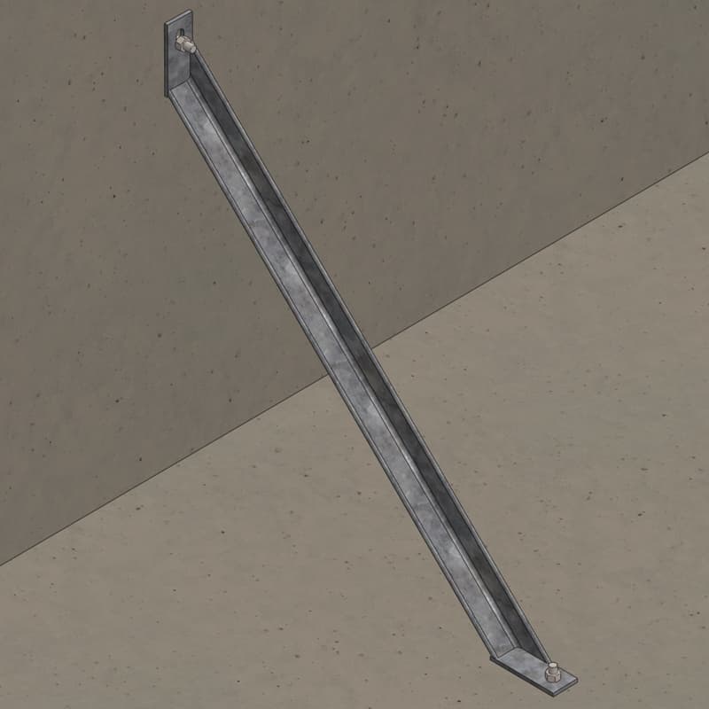 Betonirakentaminen Kuorielementtituki Kuumasinkitty 1200mm