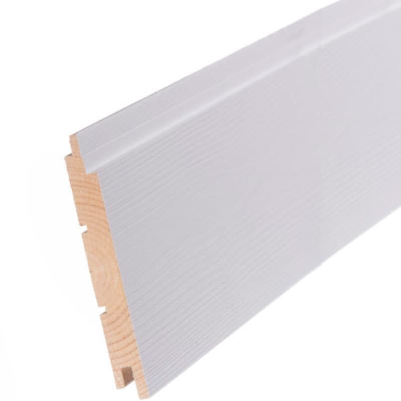 Laudat Puupaneeli  Premium 16% PP valkolakka 14x120mm Piilonaulaus, Terveoksainen, Päätypontti