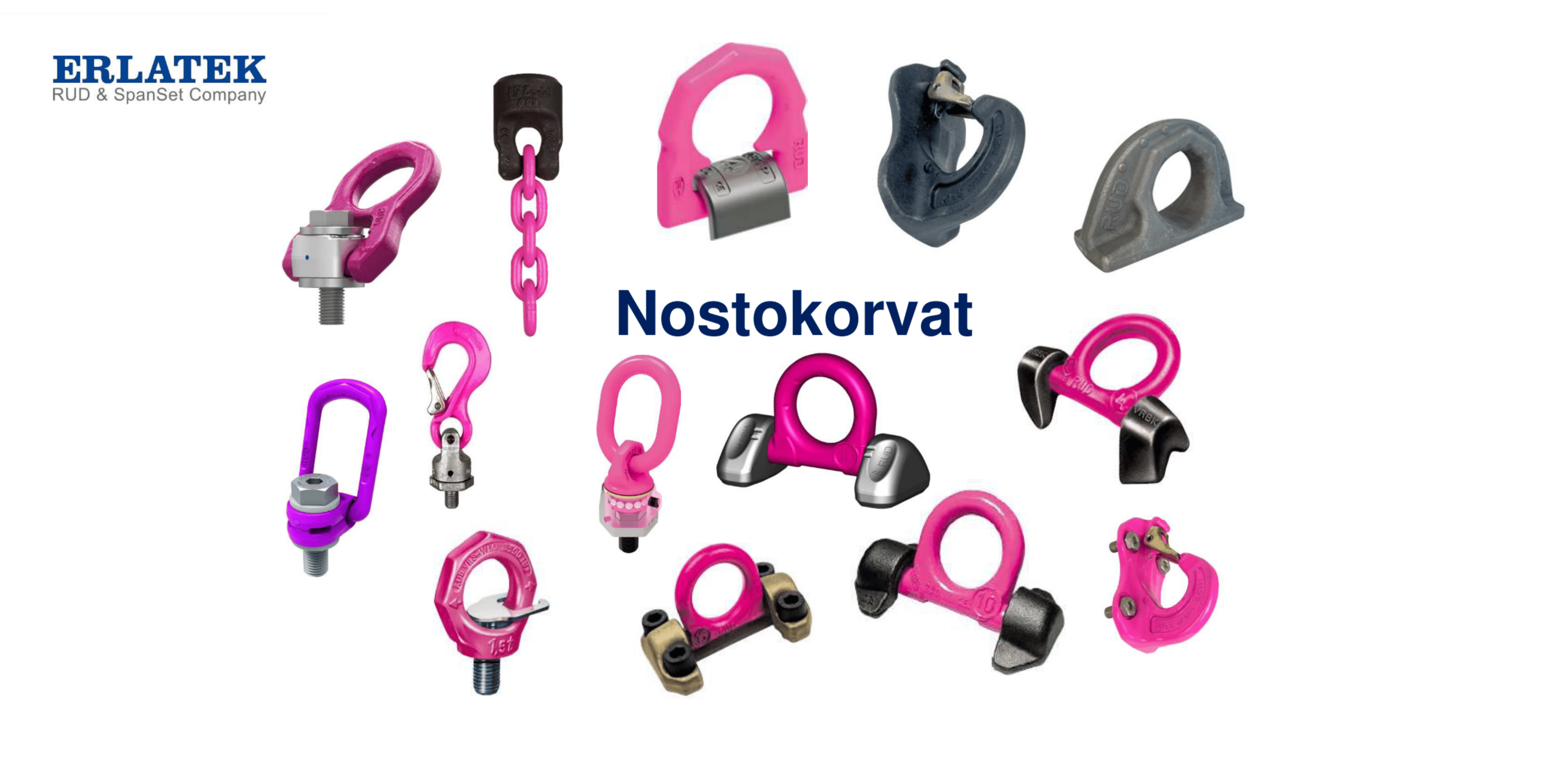 Kestävät Erlatekin kiinnikkeet ja nostoapuvälineet