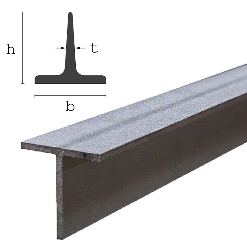 T-teräkset S235JR 120x120x13mm 12000mm