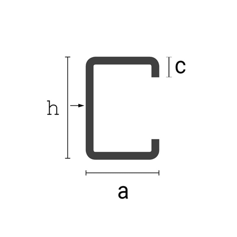 C-profiilit S235J2C+N 30x30x10x2mm 6000mm Nr. 7
