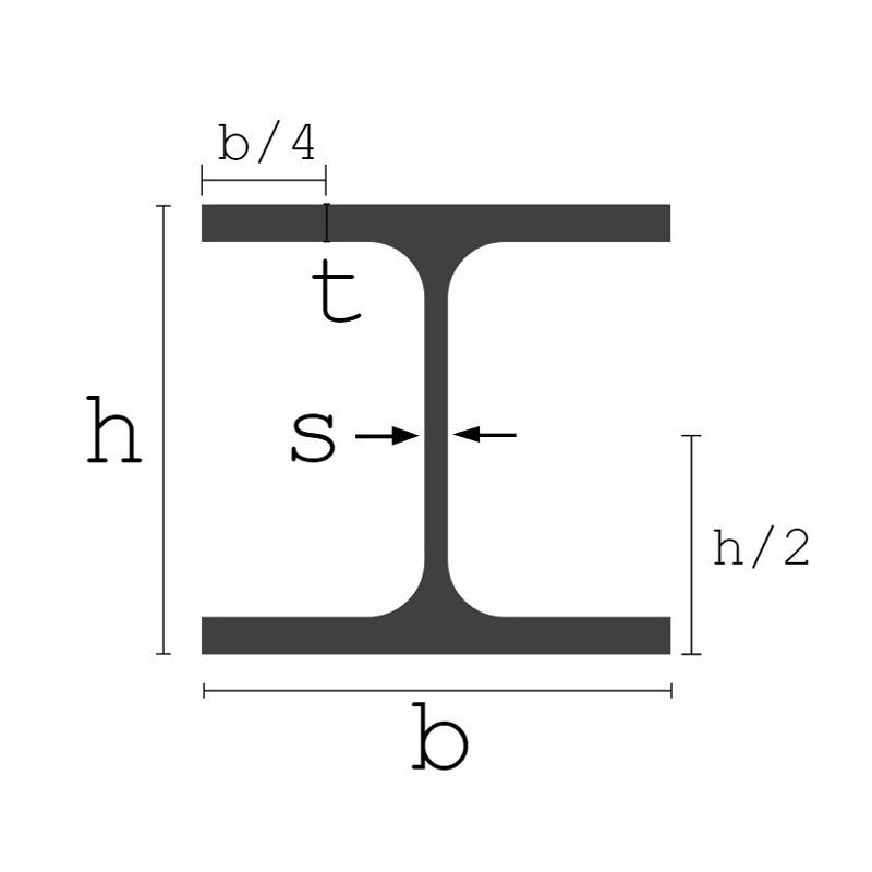 HEB palkit HEB Profiili HST 100x100x6x10mm 6000mm