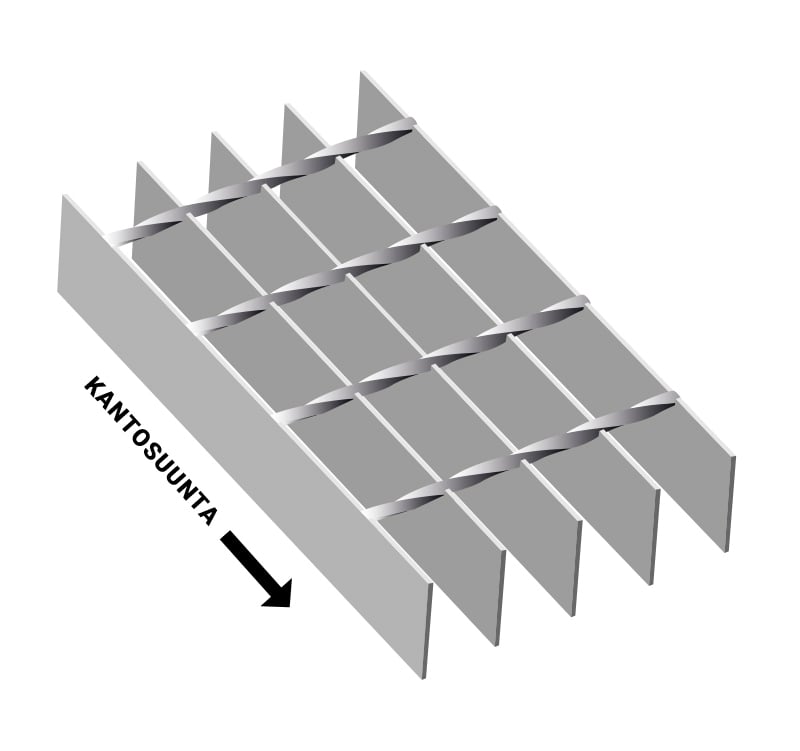 1 - Ritilämatot ja tasoritilät Ajotasoritilä kuumasinkitty SP 34x50 50x4 6100x1000mm