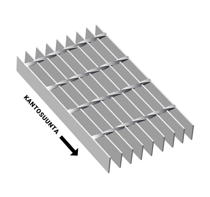 1 - Ritilämatot ja tasoritilät Hoitotasoritilä kuumasinkitty SP 15x76 30x2 6100x1000mm