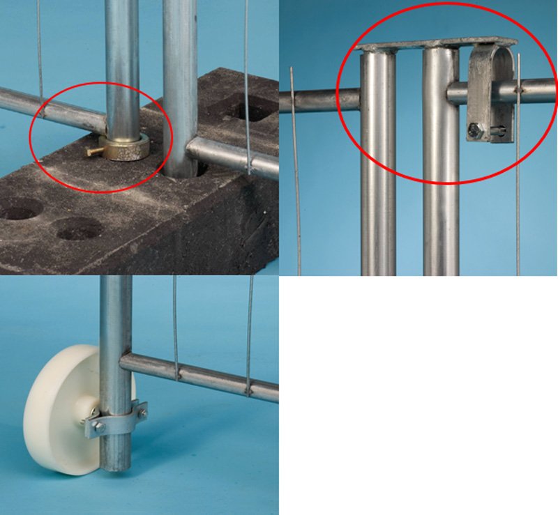1 - Työmaaportit Työmaa-aitojen kevytportti asennussarja