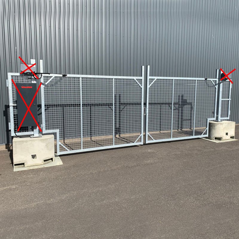 Työmaaportit Työmaaportti 2-Lehtinen Aukko 5000mm käsikäyttöinen