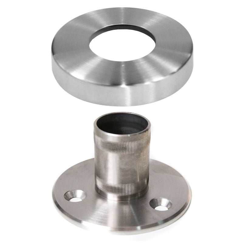 1 - Kaideosat Tolppakiinnike & juurihela RST 42.4x2mm