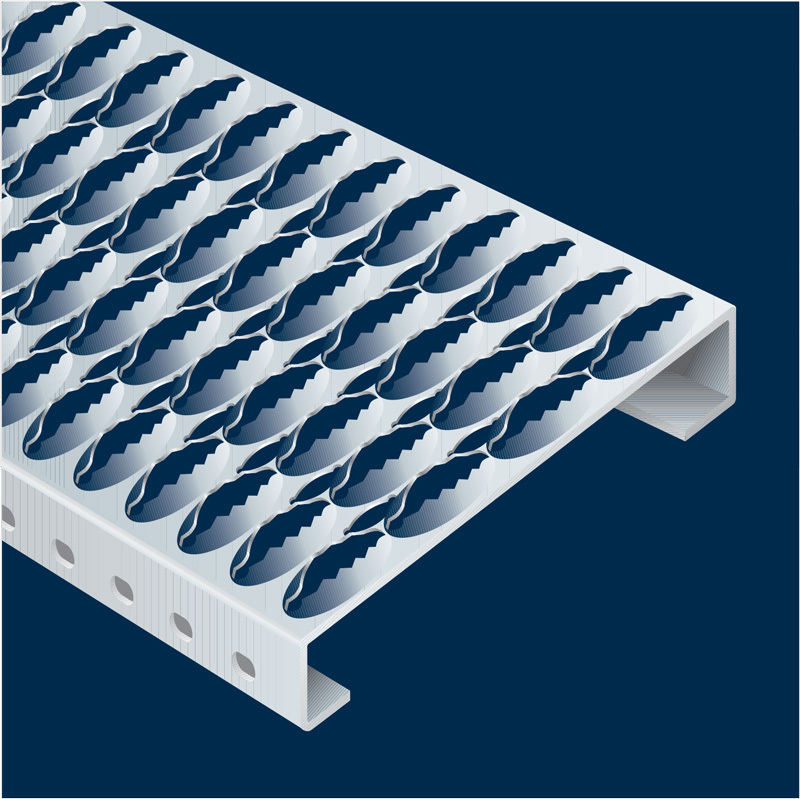 1 - Profiilitasoritilät Alumiini 120x40x4020mm Anti-slip