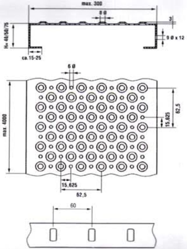 Profiilitasoritilät Sinkitty ”Offshore” 300x40x6000mm hammastettu
