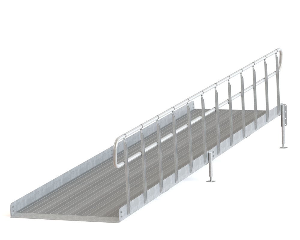 1 - Luiskat Kuumasinkitty 1300x3000mm RST kaide yhdellä sivulla