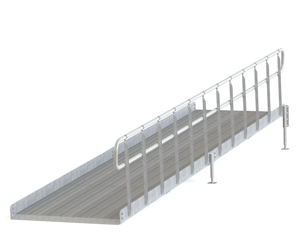 Luiskat Kuumasinkitty 1300x3000mm RST kaide yhdellä sivulla