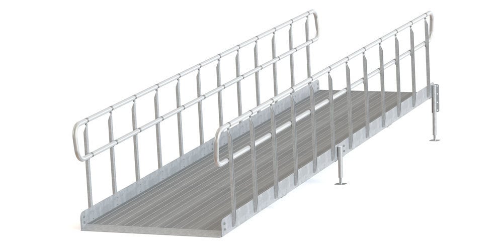 1 - Luiskat Kuumasinkitty 1300x5000mm RST kaide molemmin puolin