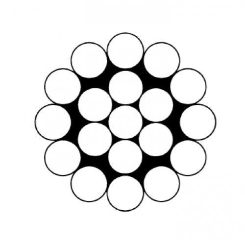 Teräs ja kuituköydet Teräsköysi HST 6mm - 1x19 1570N/mm2