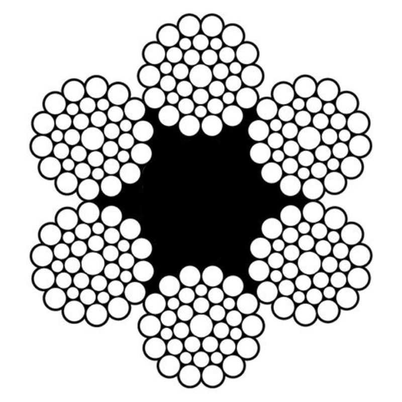 Teräs ja kuituköydet Teräsköysi Teräs 10mm - 6x36FC 1960N/mm2 RHOL