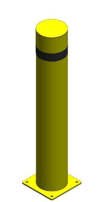 1 - Törmäyspollarit Törmäyspollari Sinkitty + maalattu 1000x168.3mm