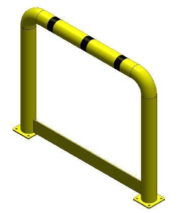 Turvakaiteet Turvakaide törmäyssuoja potkulistalla 101x1200x1000mm