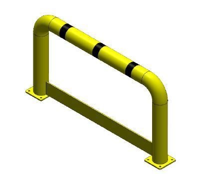 1 - Turvakaiteet Turvakaide törmäyssuoja potkulistalla 101x650x1200mm
