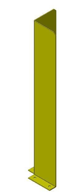 Törmäyssuojat Törmäyssuoja Sinkitty + maalattu 5x160x160x1000mm
