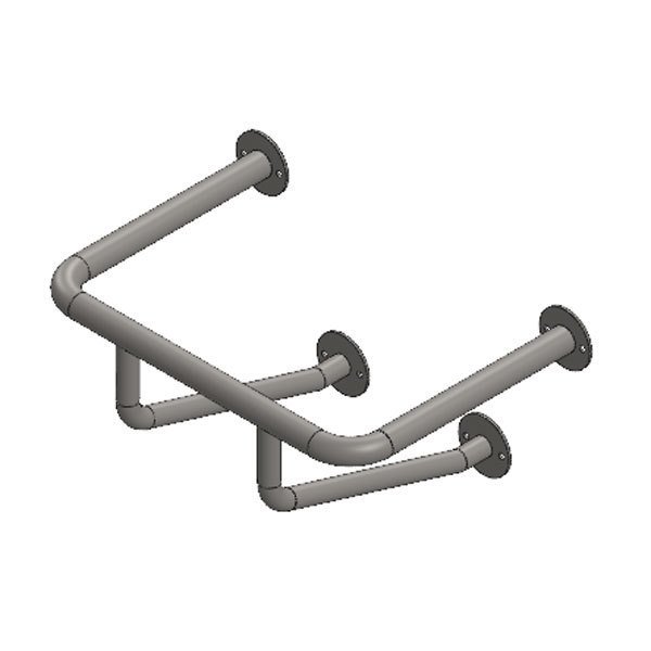 Törmäyssuojat Törmäyssuoja Sinkitty 42.4x2.6mm 640x450x300mm