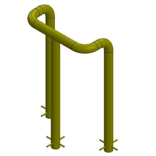 1 - Törmäyssuojat Törmäyssuoja Upotettava Sinkitty + maalattu 76.1x2.9mm / 750x350x1150mm