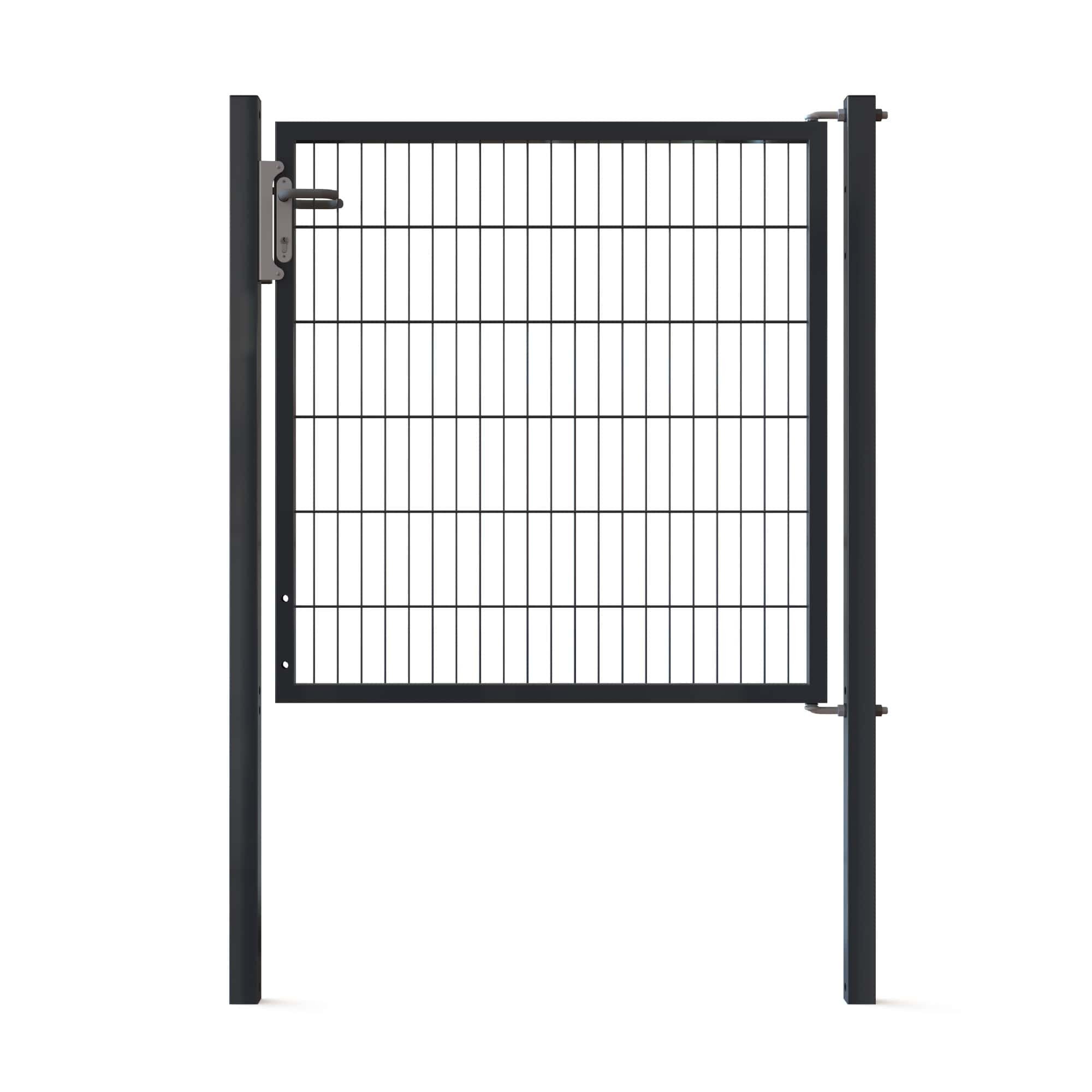 Kolmilanka-aita portit Käyntiportti Gardia 1-lehtinen 1200x1200mm Antrasiitinharmaa RAL 7016