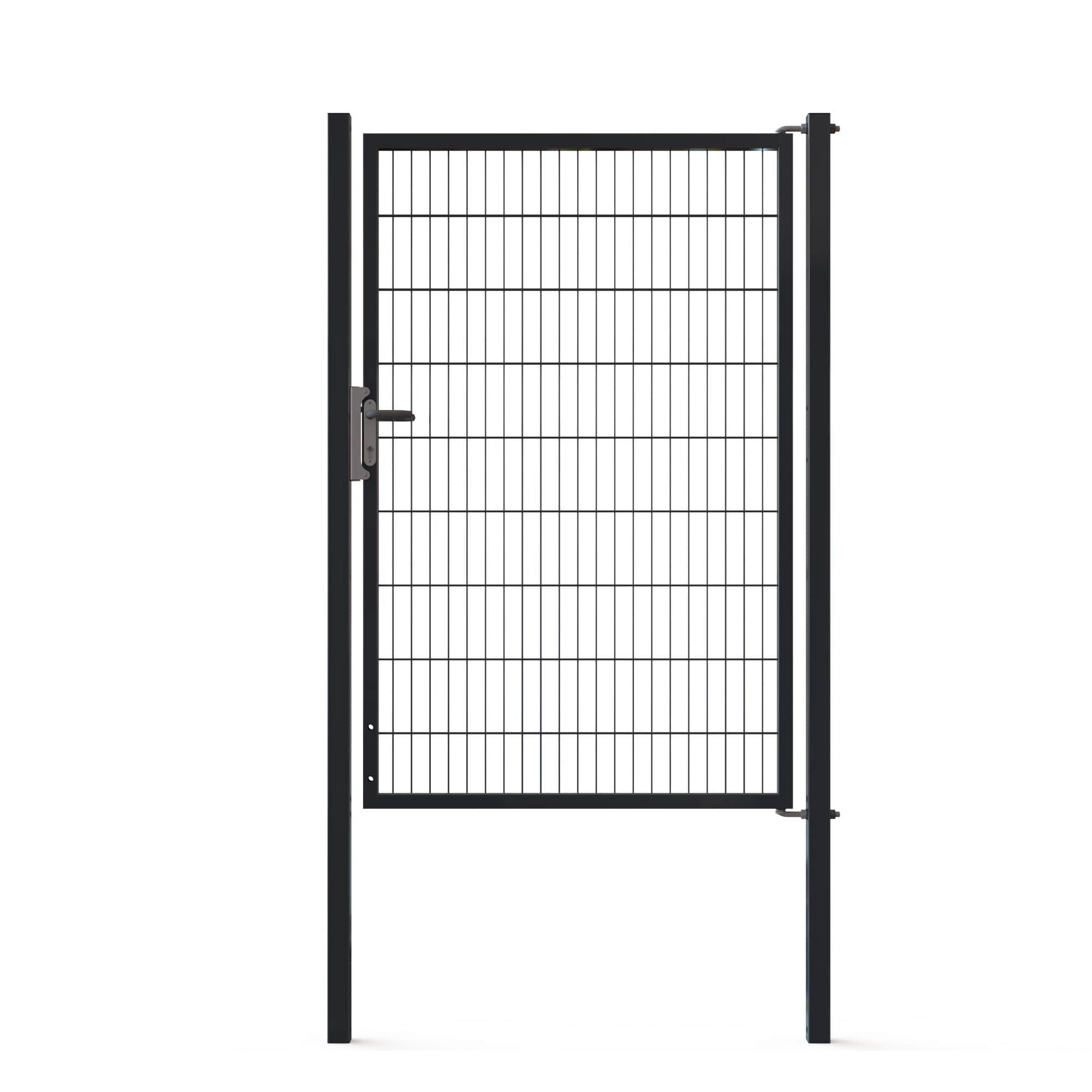 Kolmilanka-aita portit Käyntiportti Gardia 1-lehtinen 1800x1200mm Antrasiitinharmaa RAL 7016