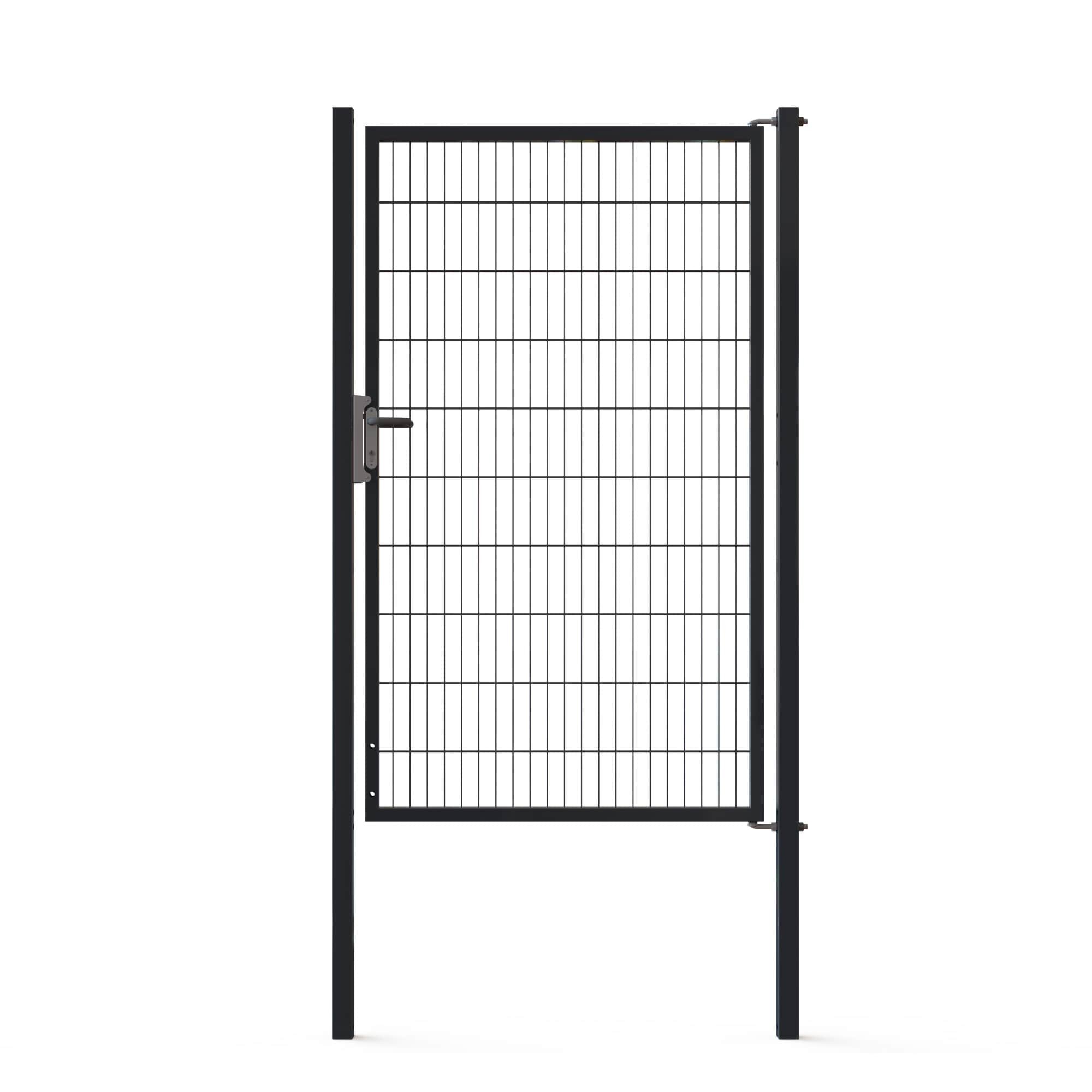 1 - Kolmilanka-aita portit Käyntiportti Gardia 1-lehtinen 2000x1250mm Antrasiitinharmaa RAL 7016