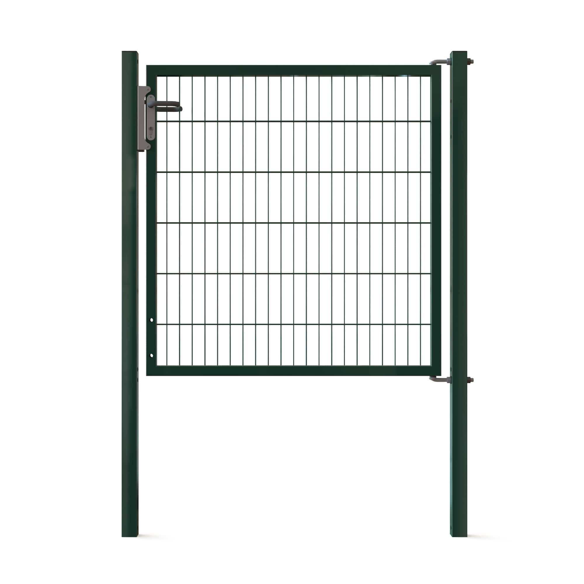 Kolmilanka-aita portit Käyntiportti Gardia 1-lehtinen 1200x1250mm Vihreä RAL 6005