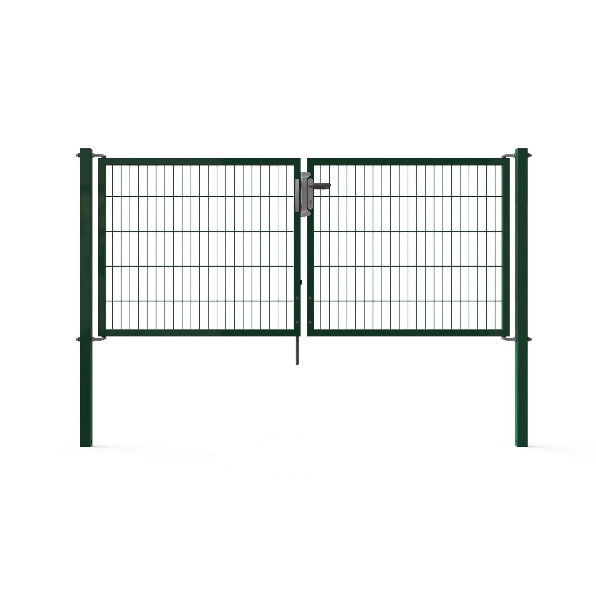 Kolmilanka-aita portit Ajoportti Gardia 2-lehtinen 1000x3000mm Vihreä RAL 6005