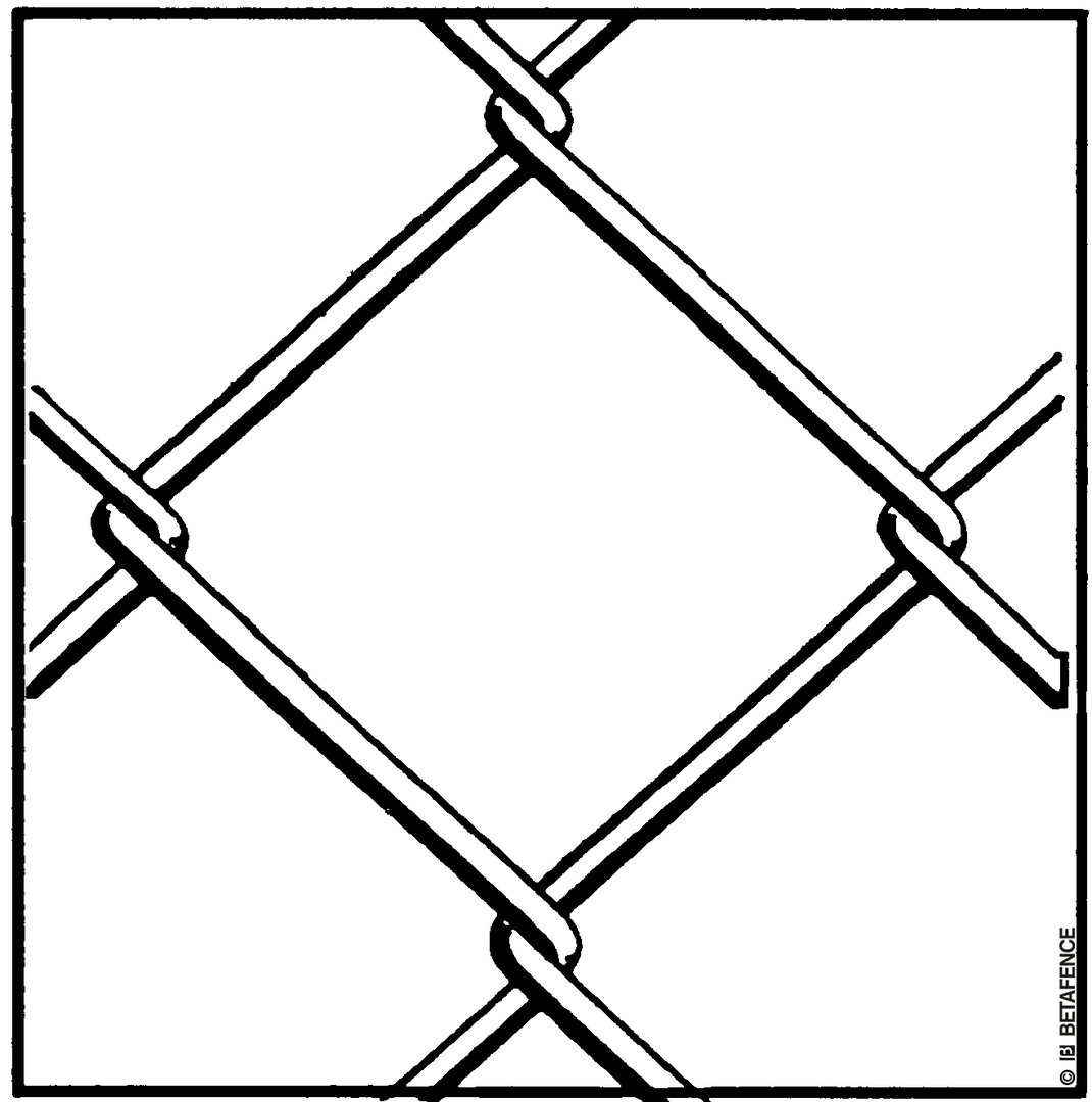 1 - Panssariaidat Panssariverkko PVC 50x50x2.8mm 1000mm 25m