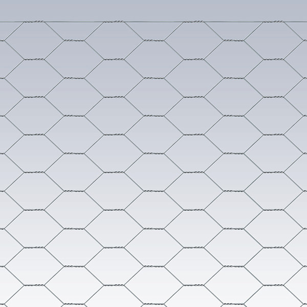 1 - Eläinverkot Sinkitty Kuuskulmaverkko 40x0.9 2000mm 50m (Kanaverkko)