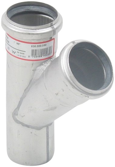 Kiinteistöviemäröinti Haarayhde BLÜCHER EuroPipe 50/50mm 45° RST AISI304