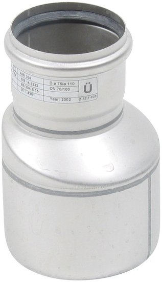 Kiinteistöviemäröinti Supistusyhde epäkeskeinen 75-110mm HST BLÜCHER EuroPipe