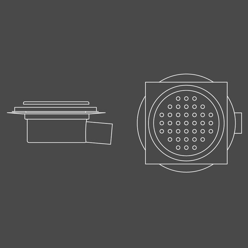 Lattiakaivot Kuivakaivo vaaka DN32 RST Akryylibetoni