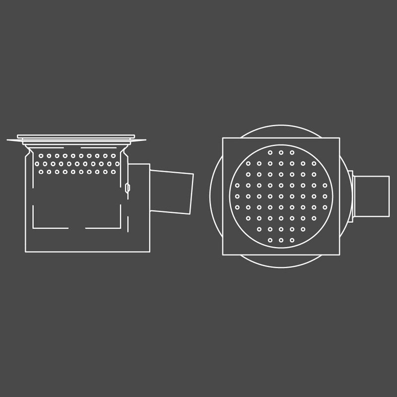 1 - Lattiakaivot Pönttökaivo vaaka DN75 RST Maalattu betoni