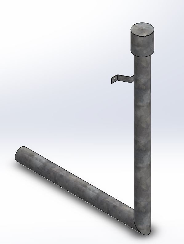 1 - Tuuletusputket Alapohjan tuuletusputki sinkitty 101.6x3.6mm 4500x500mm