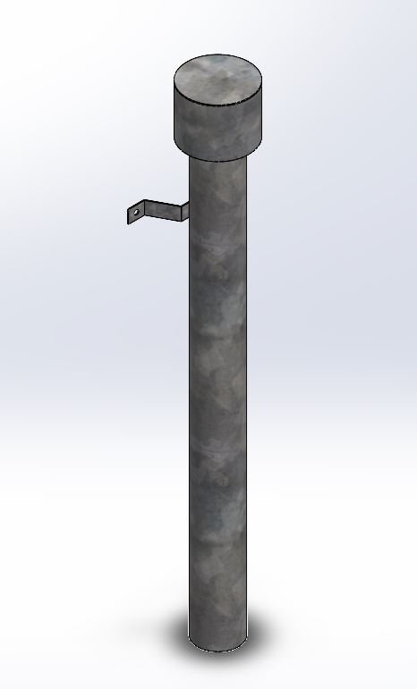 1 - Tuuletusputket Alapohjan tuuletusputki sinkitty 159x3mm 3000mm