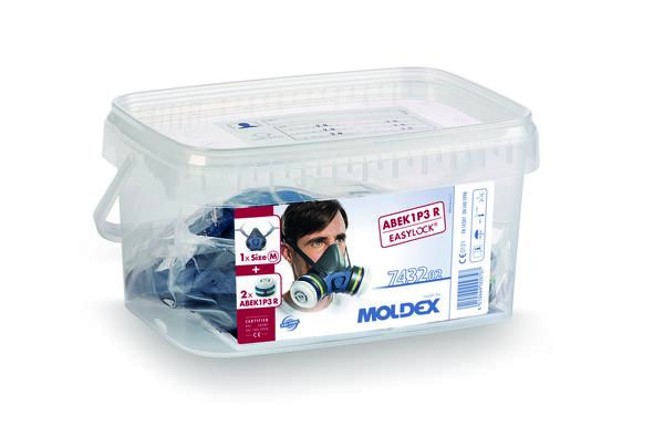 1 - Henkilösuojaimet Puolinaamari Moldex 7000 valmispakkaus Ready-Pack A1B1E1K1P3 R