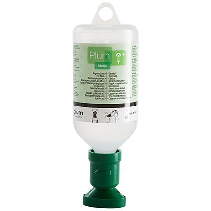 1 - Henkilösuojaimet Silmänhuuhtelupullo Plum 4604, 500 ml, sis. huuhteluneste