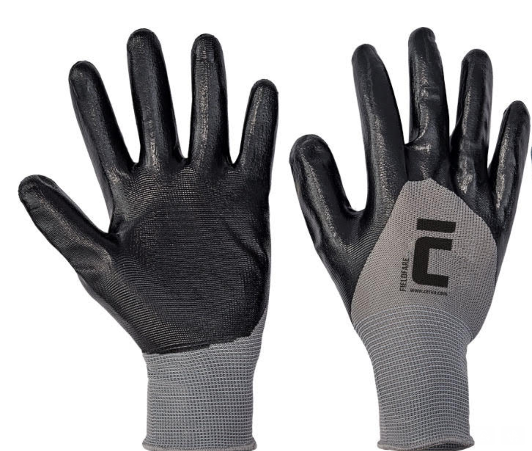 1 - Henkilösuojaimet Vedenpitävä kemikaali hanska 12kpl/pussi Koko 10