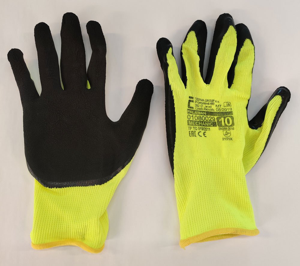 1 - Henkilösuojaimet Työhanskat Nylon/latex kämmen 12kpl/paketti Koko 10