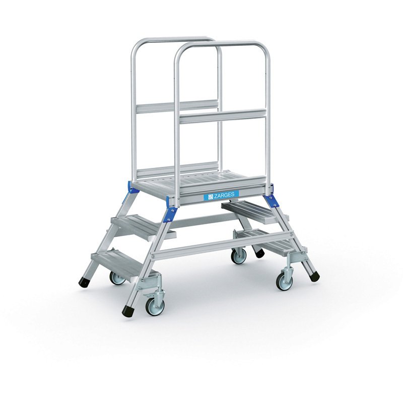 1 - Telineet Huoltotaso, kaksipuolinen Kevytmetalli 2 x 3 tason kork 0,72